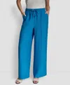Dkny Women's Seam Crinkle Pull-on Pants In Blue
