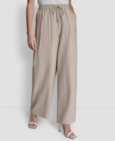 Dkny Women's Seam Crinkle Pull-on Pants In Neutral
