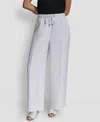 Dkny Women's Seam Crinkle Pull-on Pants In White