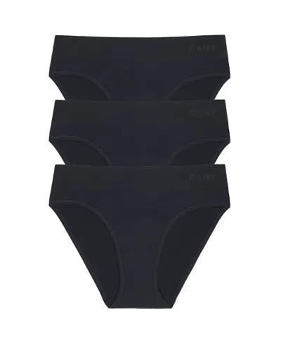 Dkny Women's Seamless Litewear Hi Cut Bikini Panty In Black