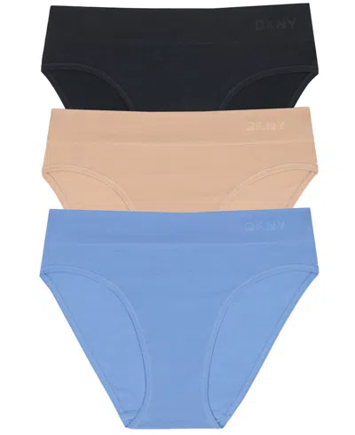 Dkny Women's Seamless Litewear Bikini Underwear 3 Pack Dk5017np3 In Multi