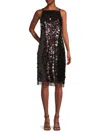 Dkny Pailettes Sequin Slipdress In Brown