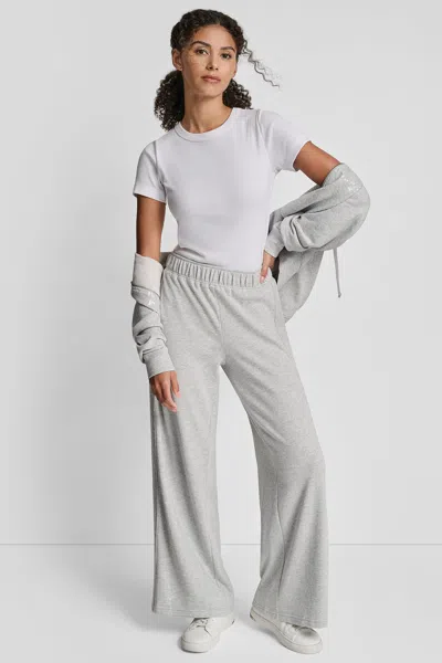 Dkny Women's Sequin Stripe Wide Leg Pants In Gray