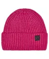 Dkny Women's Shaker Rib Cuff Beanie In Pink