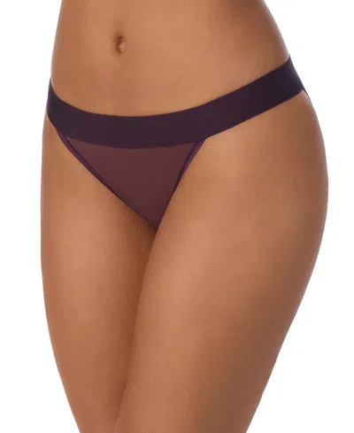 Dkny Women's Sheer Bikini Underwear Dk8945 In Plum Perfect