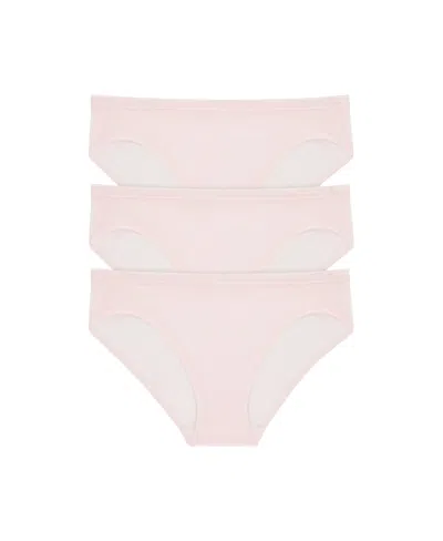 Dkny Women's Sheer Strip 3 Pack Bikini Panty In Pink