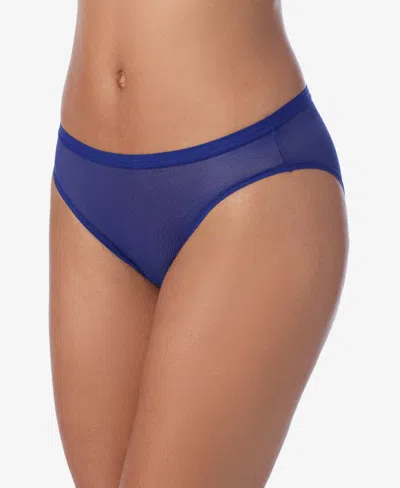 Dkny Women's Sheer Stripe Bikini In Blue