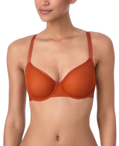 Dkny Women's Sheers Unlined Demi Bra, Dk4085 In Orange