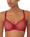 Dkny Sheers Mesh Cutout Bralette Dk4084 In Persianred