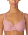 Dkny Women's Sheers Unlined Demi Bra, Dk4085 In Pink