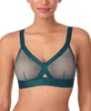 Dkny Sheers Wireless Bralette In Blue