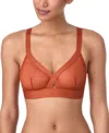 Dkny Sheers Wireless Bralette In Brown