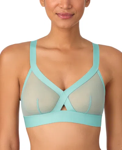 Dkny Women's Sheers Unlined Mesh Bralette Bra Dk4084 In Green