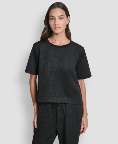 Dkny Women's Short Sleeve Crewneck T-shirt In Black