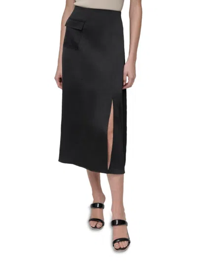 Dkny Women's Side-slit Cargo Midi Skirt