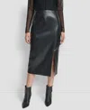 Dkny Women's Side Zip Pencil Midi Skirt In Black