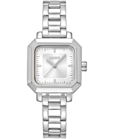 Dkny Women's Silver Dial Open Link Stainless Steel Bracelet Watch, 27 X 27mm