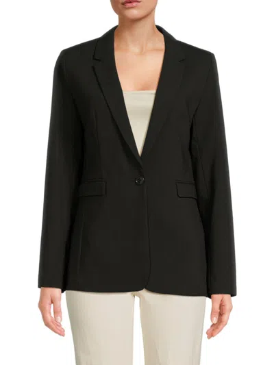 Dkny Women's Single Button Blazer In Black