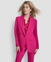 Dkny Petite 1-button Notch Collar Jacket In Animal Print