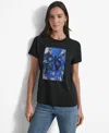Dkny Skyscraper Graphic T-shirt In Black