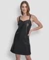 Dkny Women's Sleeveless A-line Mini Dress In Black