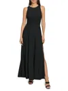 Dkny Ruched Mesh Trim Sleeveless Maxi Dress