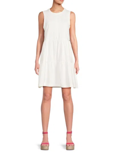 Dkny Women's Sleeveless Mini Dress In White