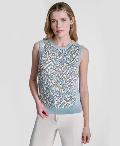 Dkny Women's Sleeveless Printed Sweater In Multi