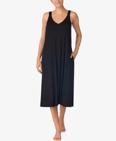 Dkny Women's Sleeveless Short Chemise Pull-on Night Dress In Black
