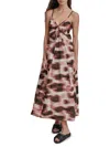 Dkny Women's Sleeveless Tie-front Printed Dress