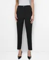 Dkny Womens Solid Polyester Ankle Pants In Black