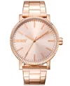 Dkny Women's Soho Maxi Rose Gold-tone Stainless Steel Bracelet Watch, 40mm