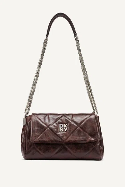 Dkny Women's Soho Small Flap Crossbody Bag In Brown