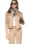 Dkny Soho Ponte Tech Jacket In Brown