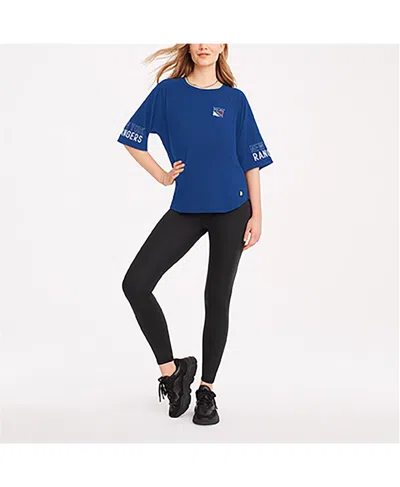 Dkny Women's Sport Blue New York Rangers Diana Tri-blend Oversized T-shirt In Royal,ny R