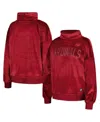 Dkny Women's Sport Cardinal Arizona Cardinals Deliliah Rhinestone Funnel Neck Pullover Sweatshirt In Red