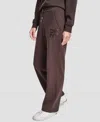 Dkny Women's Sport Stacked Transfer Logo Track Pants In Brown