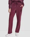Dkny Women's Sport Stacked Transfer Logo Track Pants In Burgundy