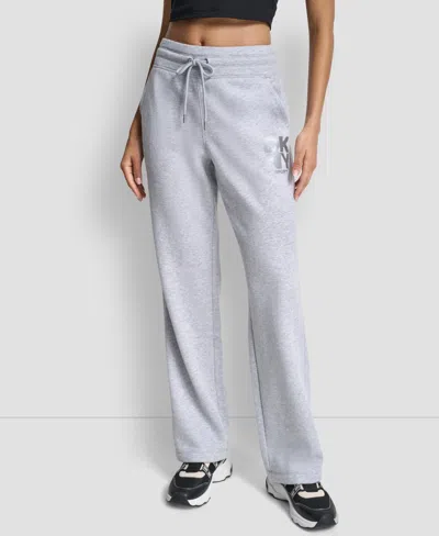 Dkny Women's Sport Stacked Transfer Logo Track Pants In Gray