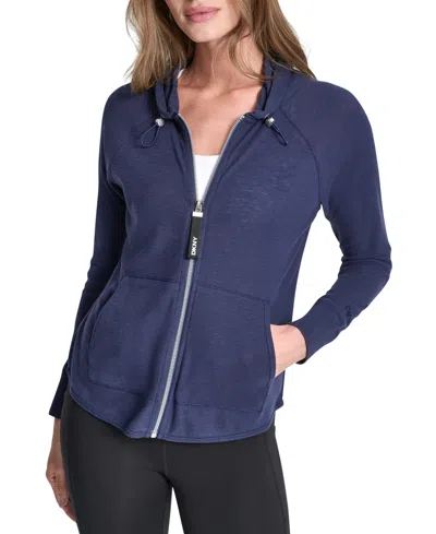 Dkny Women's Sport Zip-front Hoodie Jacket In Blue