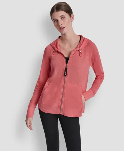 Dkny Women's Sport Zip-front Hoodie Jacket In Pink