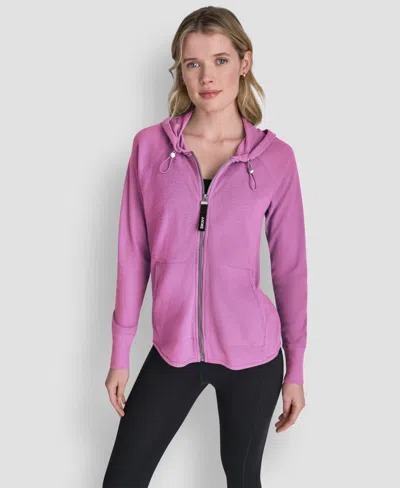 Dkny Women's Sport Zip-front Hoodie Jacket In Purple