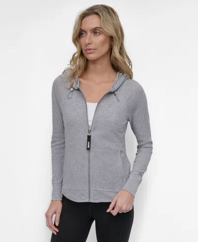 Dkny Women's Sport Zip-front Hoodie Jacket In Gray