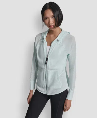 Dkny Women's Sport Zip-front Hoodie Jacket In Gray