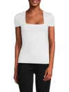 Dkny Women's Squareneck Sweater Top In Beige