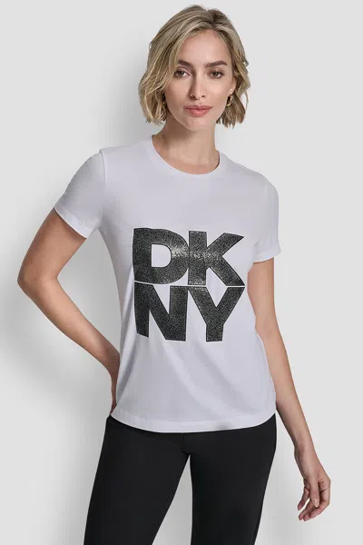 Dkny Women's Stacked Logo T-shirt In Multi
