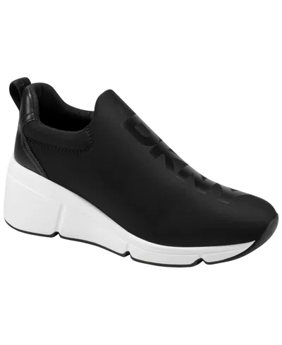 Dkny Women's Stasey Slip-on Wedge Sneakers In Black