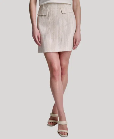 Dkny Women's Straight-fit Mini Skirt In Neutral