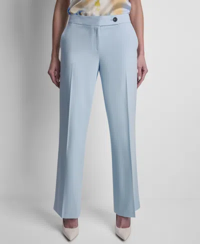 Dkny Women's Straight-leg Flared Pants In Blue