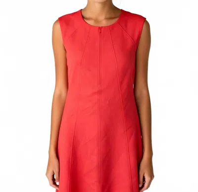 Dkny Women Structured Pattern Mini Dress In Pink In Red